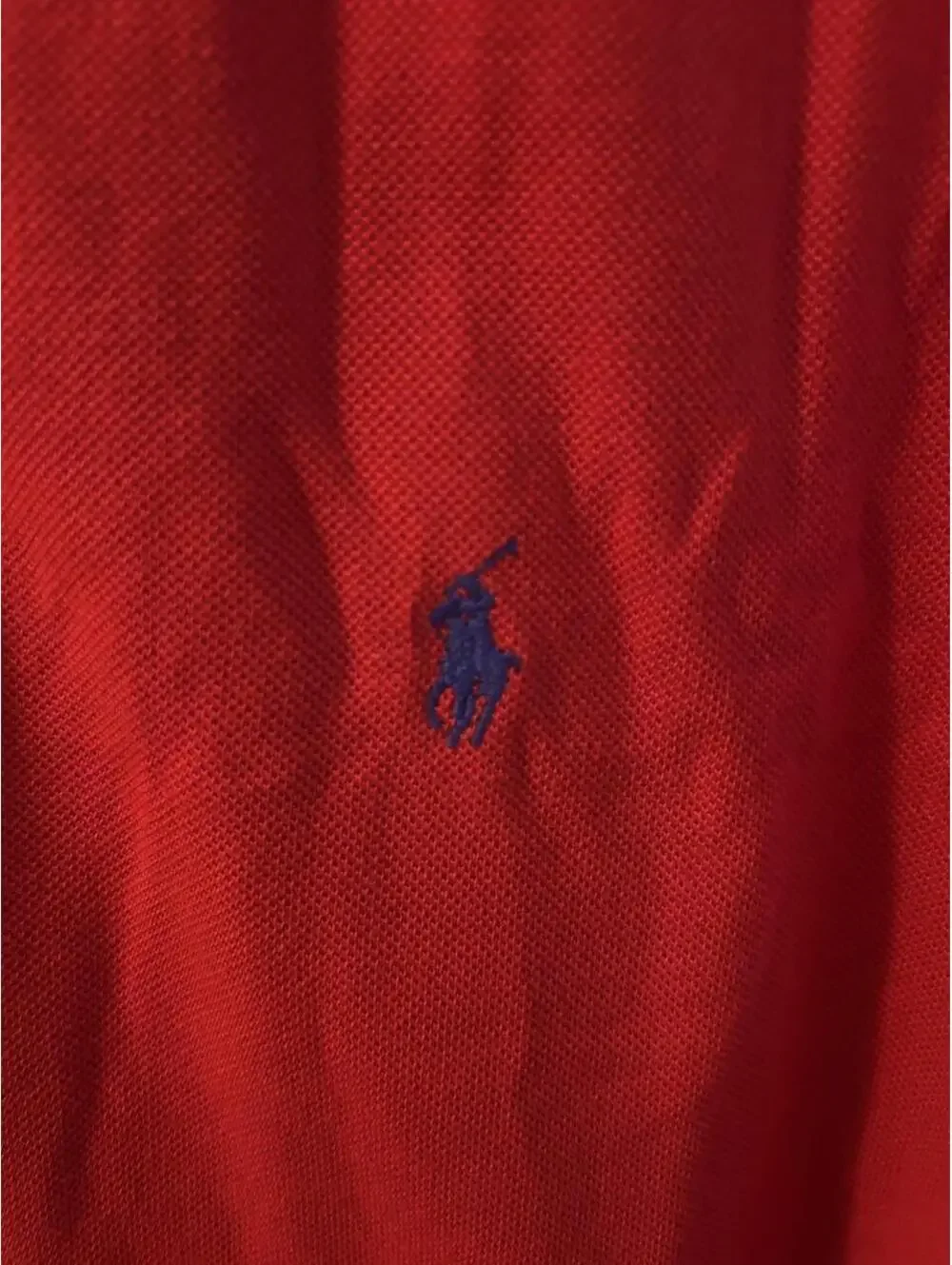 Red Polo Ralph Lauren cotton polo shirt size with blue polo logo XL